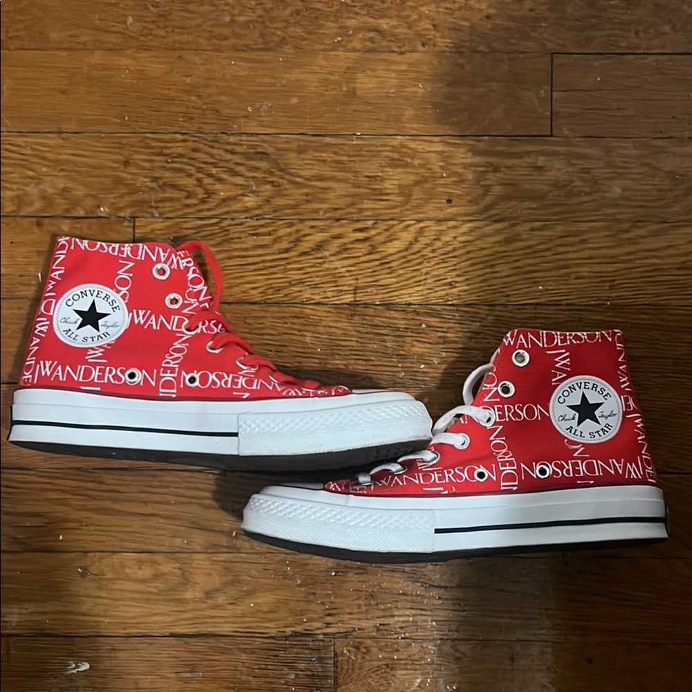 JW ANDERSON Red High-Top Sneakers